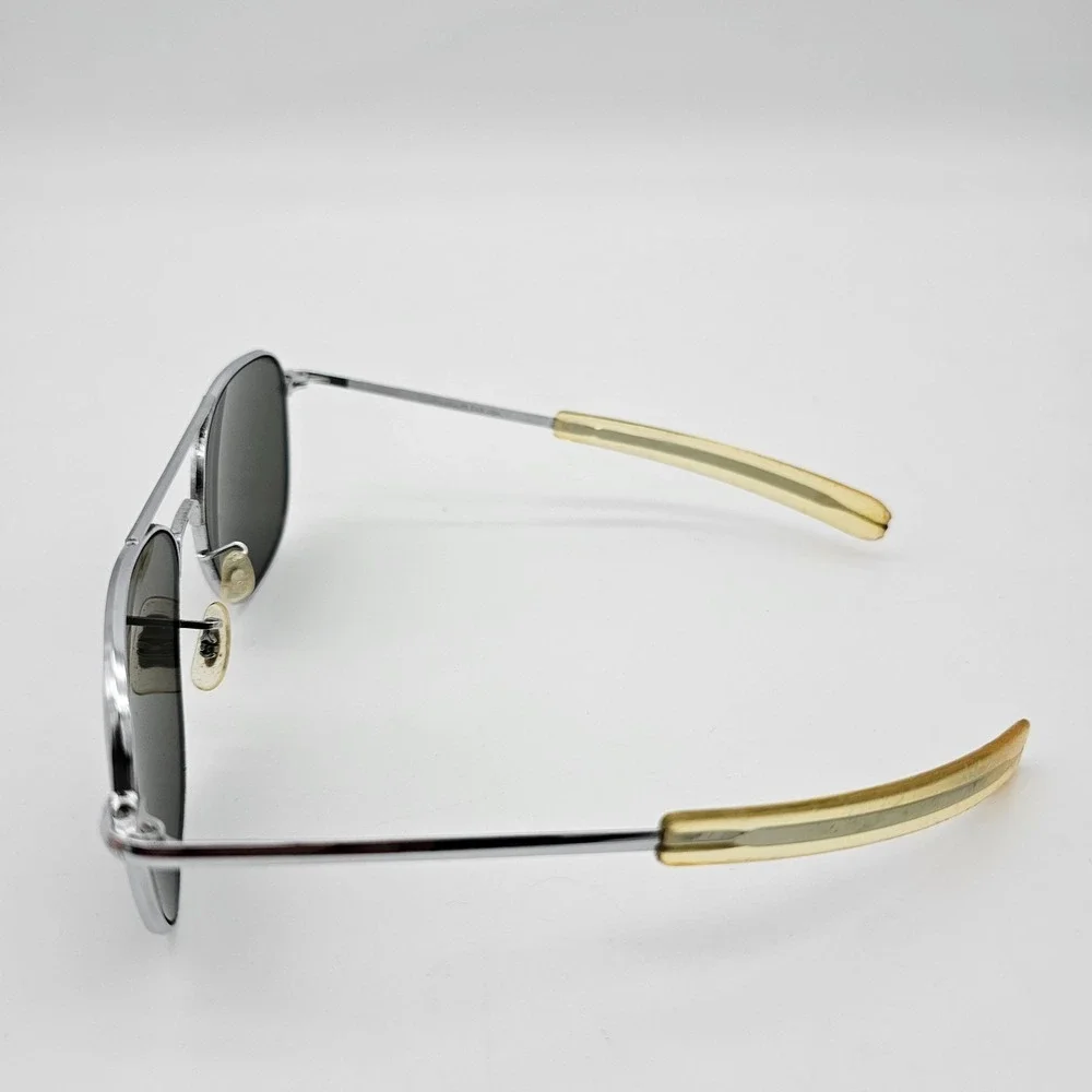 VTG Randolph Engineering Aviator Sunglasses 5 1/2 Silver Frames Original Case